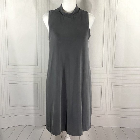 Madewell Gray Sleeveless Easy Fit Modal Cotton Dress Small - Picture 1 of 8
